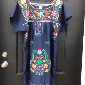 Mexican dress Navy blue